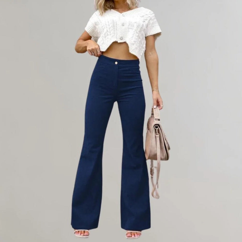 Chic Wide-Leg Corduroy Trousers for Effortless Style