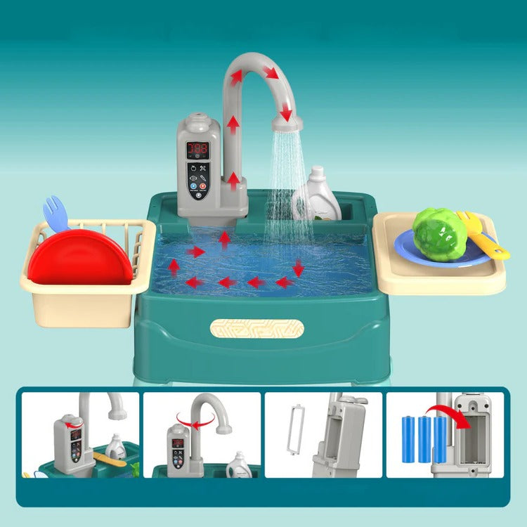 Interactive Cooking Station with Water Play Feature