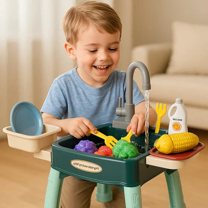 Interactive Cooking Station with Water Play Feature