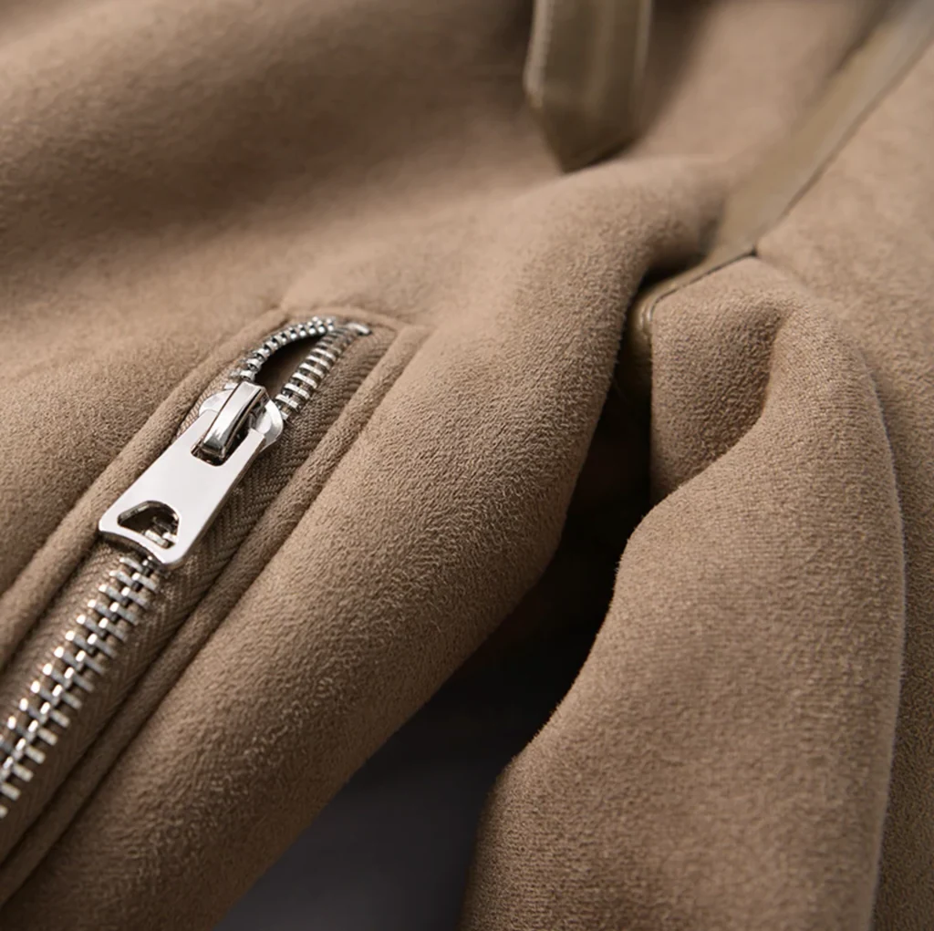Urban Chic Faux Leather Jacket with Sherpa Lining