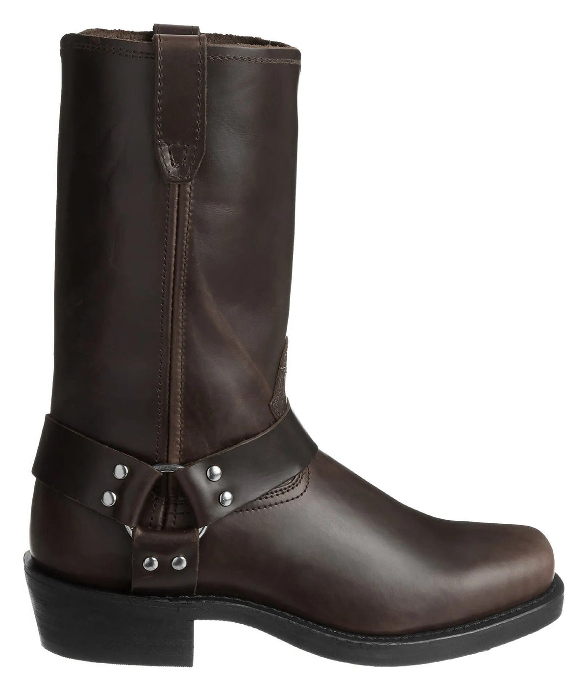 Men's Rugged Leather Harness Boots - 11 Inches High