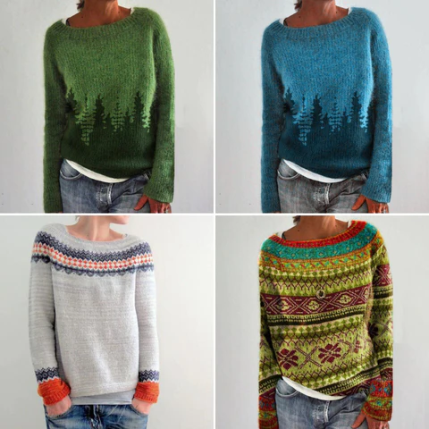 Chic Vintage Knit Sweater for Women