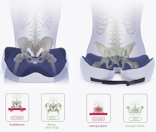 ComfortFit Adjustable Seat Cushion for Pain Relief