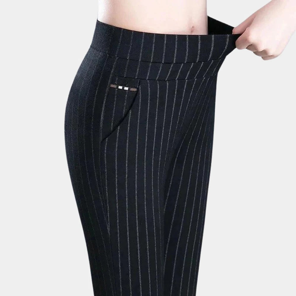 Sleek High-Waisted Comfort Fit Trousers for Women