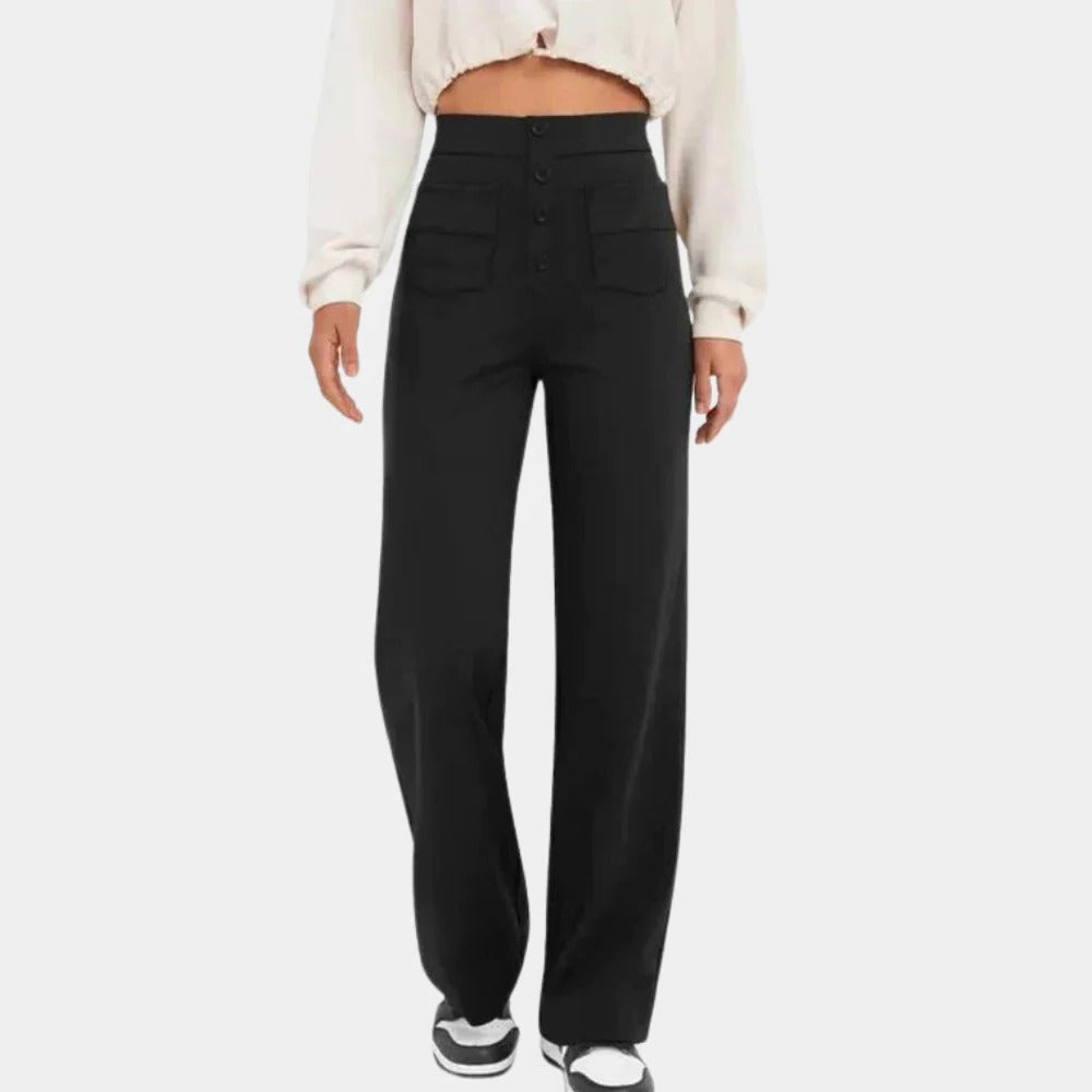 Chic High-Waist Women's Trousers for Effortless Style