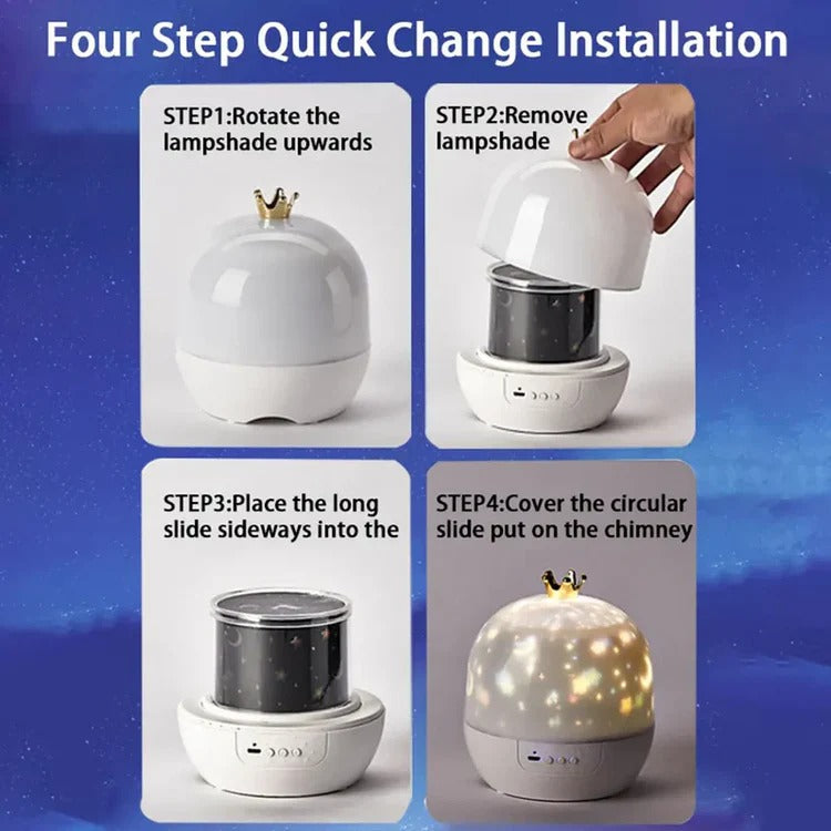 Soothing Ocean-Themed Night Light Projector for Kids