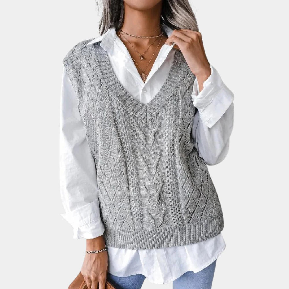Chic V-Neck Knit Cardigan for Women