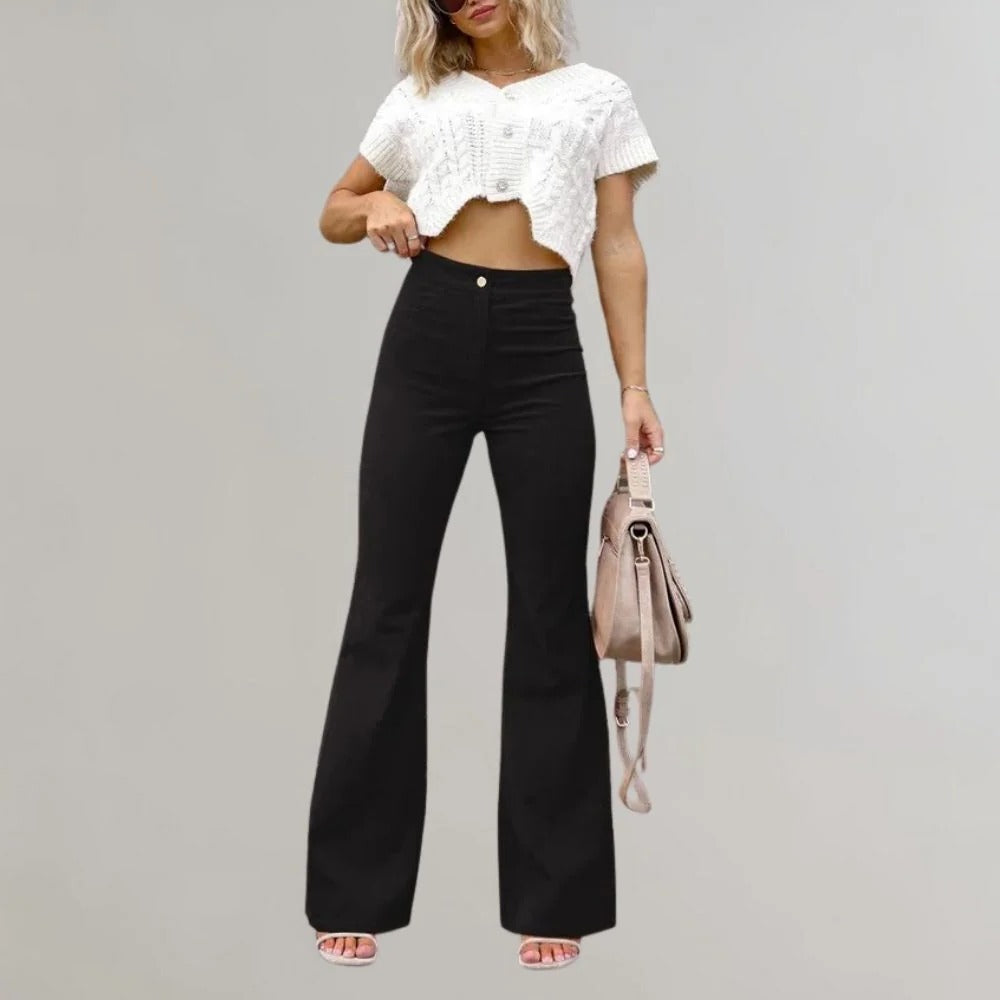 Chic Wide-Leg Corduroy Trousers for Effortless Style