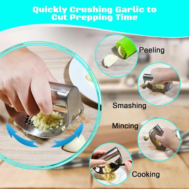 Essential Garlic Crusher with Built-In Bottle Opener