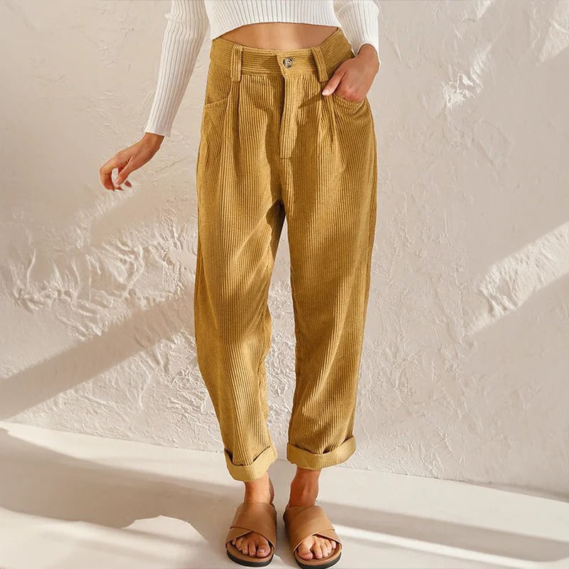 Everyday Comfort Corduroy Trousers for Women