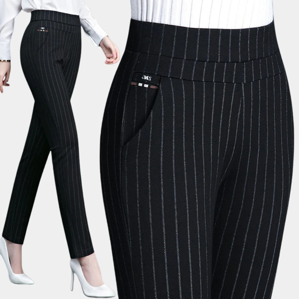 Sleek High-Waisted Comfort Fit Trousers for Women