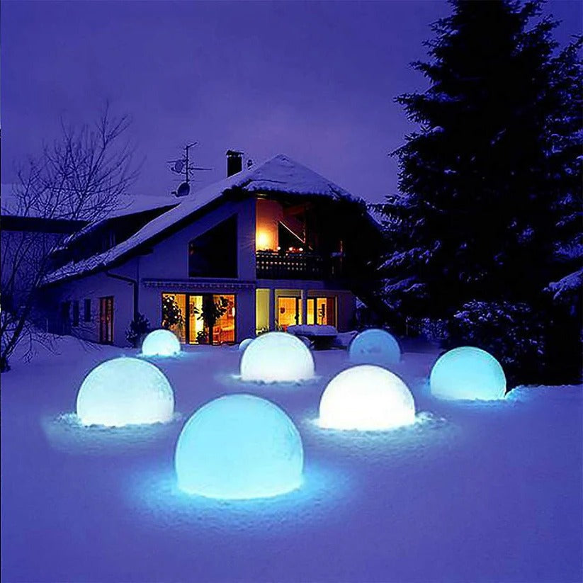 Weather-Resistant LED Sphere Light - 16 Color Options for Outdoor Use