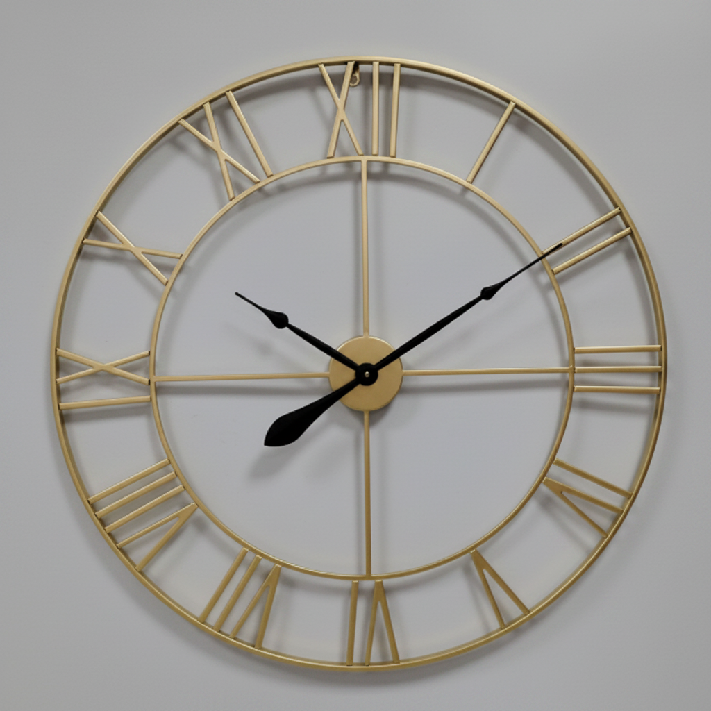 Quiet Elegance – Industrial Metal Wall Clock for Any Space