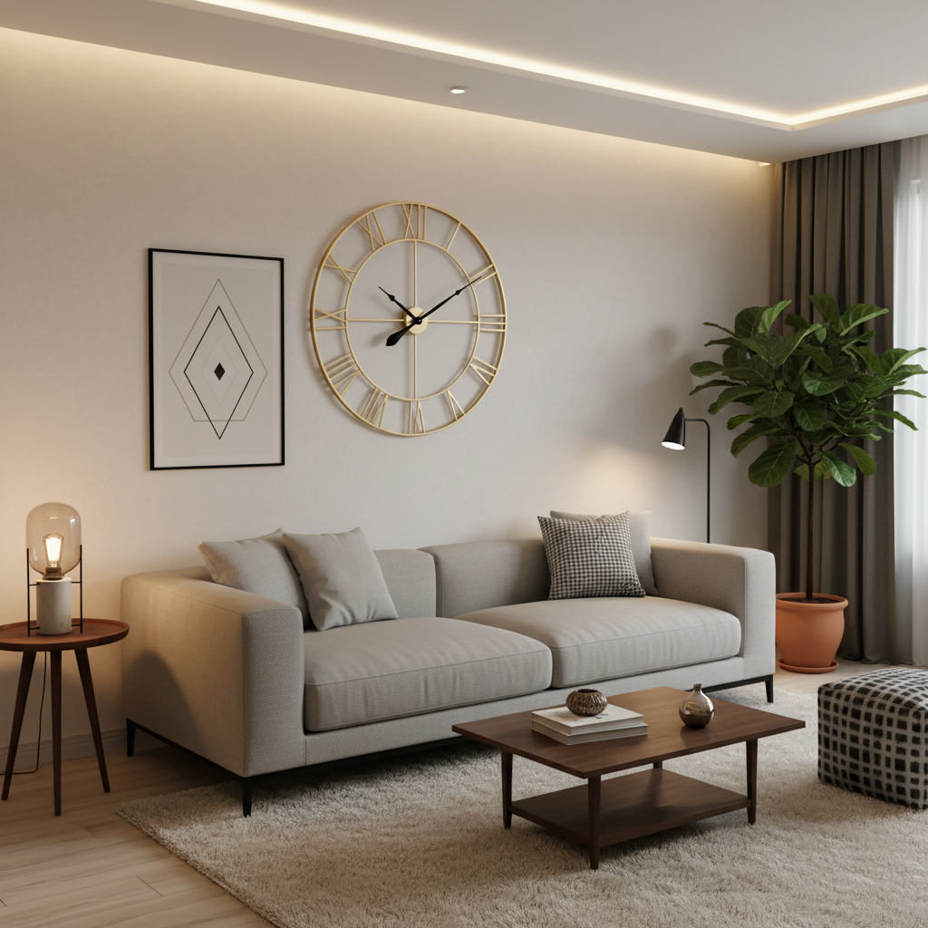 Quiet Elegance – Industrial Metal Wall Clock for Any Space