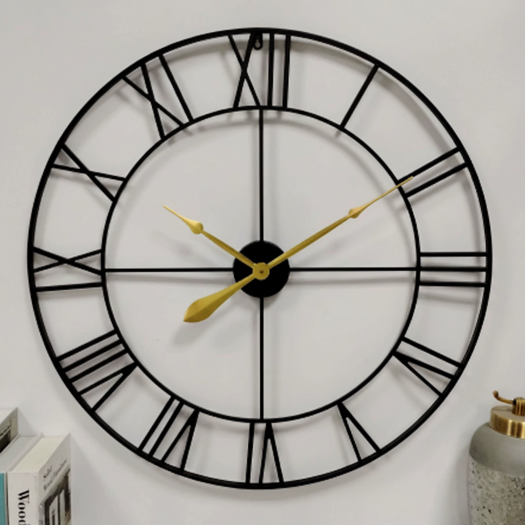 Quiet Elegance – Industrial Metal Wall Clock for Any Space