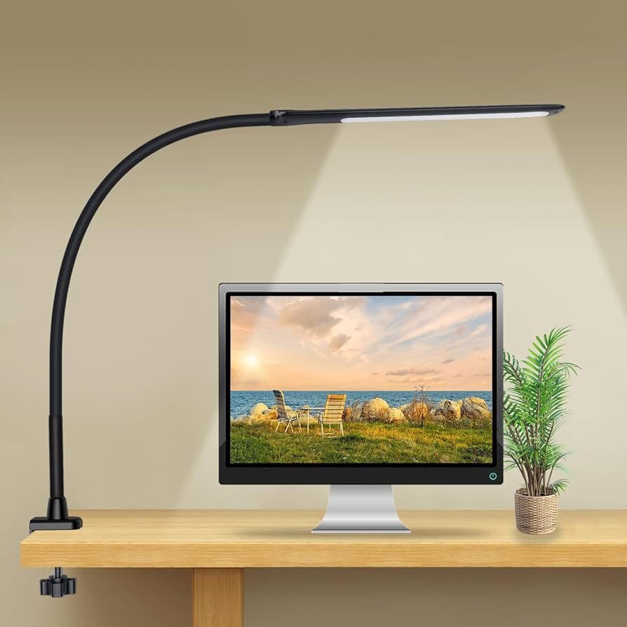 Versatile LED Work Lamp with Adjustable Clamp and Multiple Settings