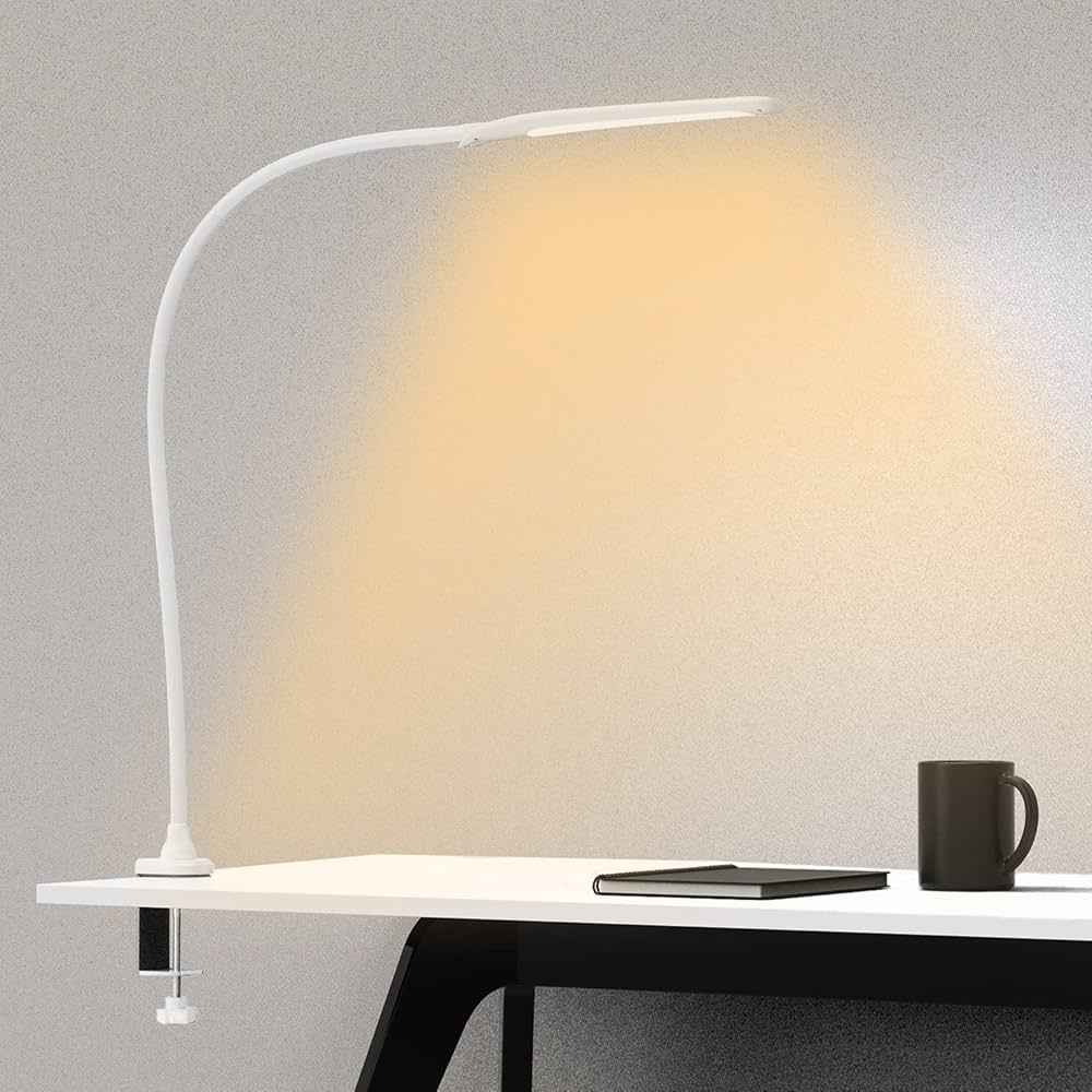 Versatile LED Work Lamp with Adjustable Clamp and Multiple Settings