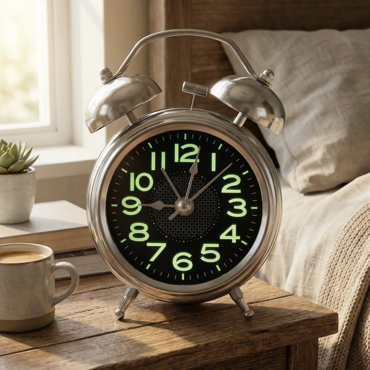 Loud and Stylish Retro Alarm Clock for Deep Sleepers