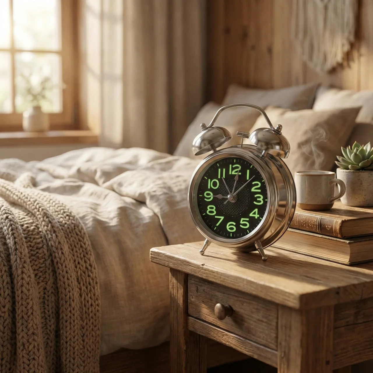 Loud and Stylish Retro Alarm Clock for Deep Sleepers
