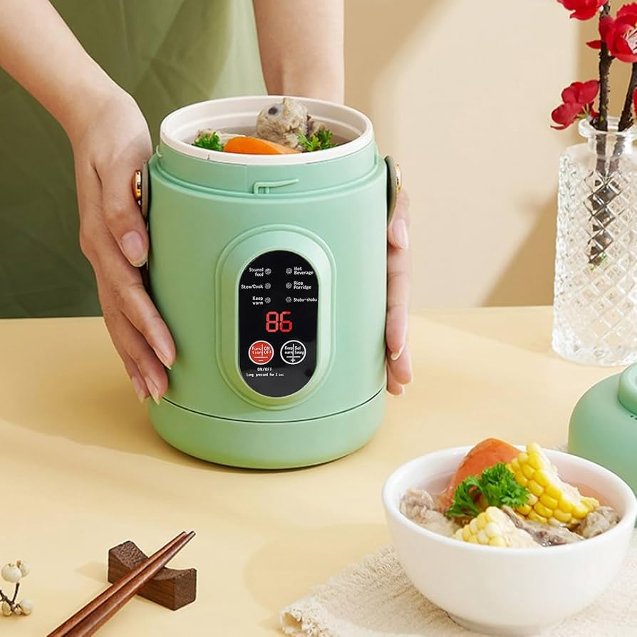 Compact 1L Electric Cooker with Smart Timer for Quick Meals