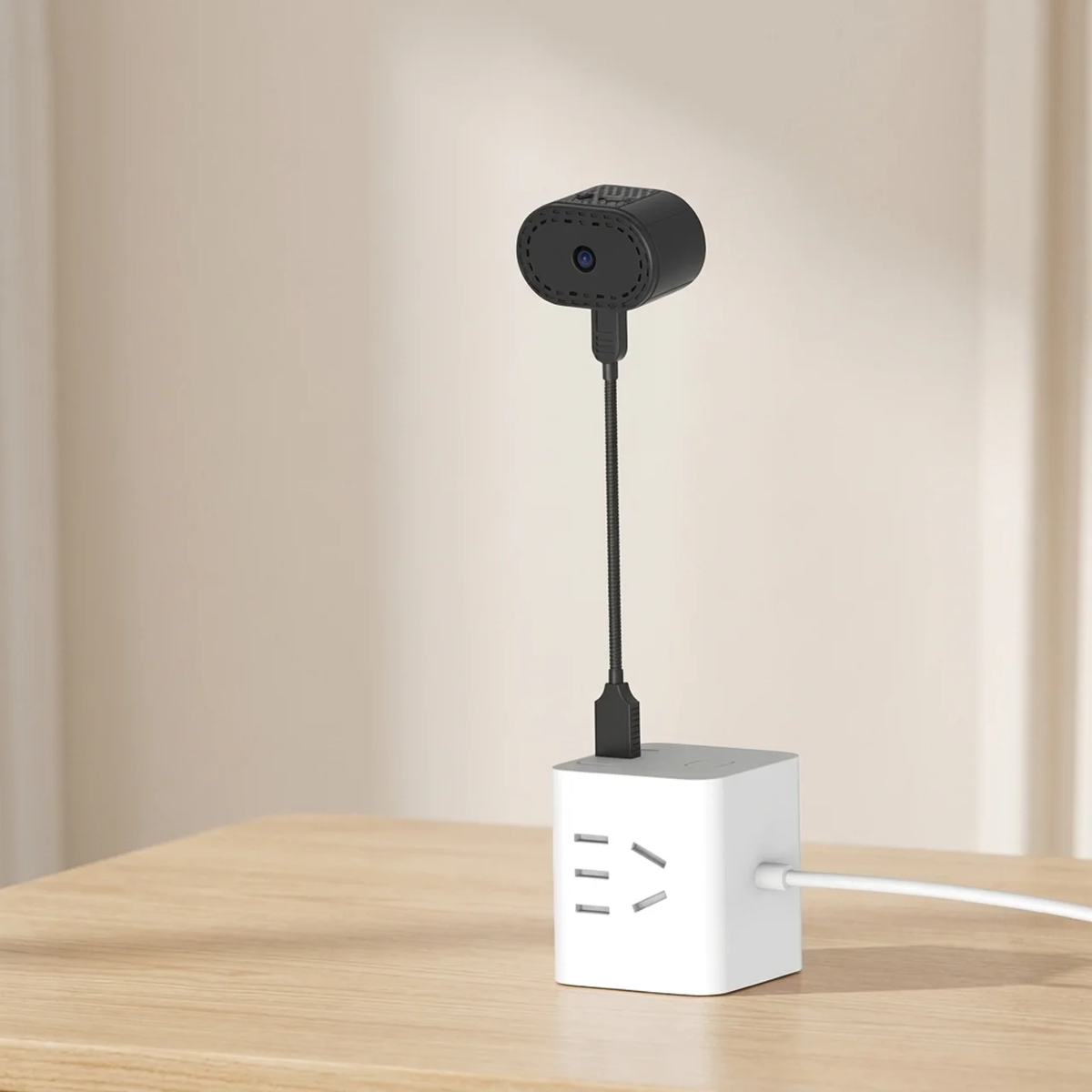 Compact Smart Security Camera with Night Vision & Motion Alerts