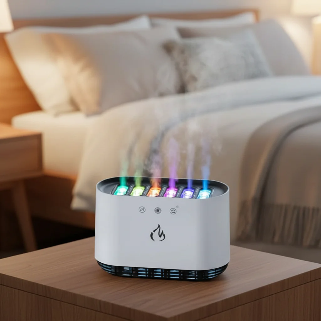 AquaGlow 900ml Ultrasonic Humidifier with Voice Activation