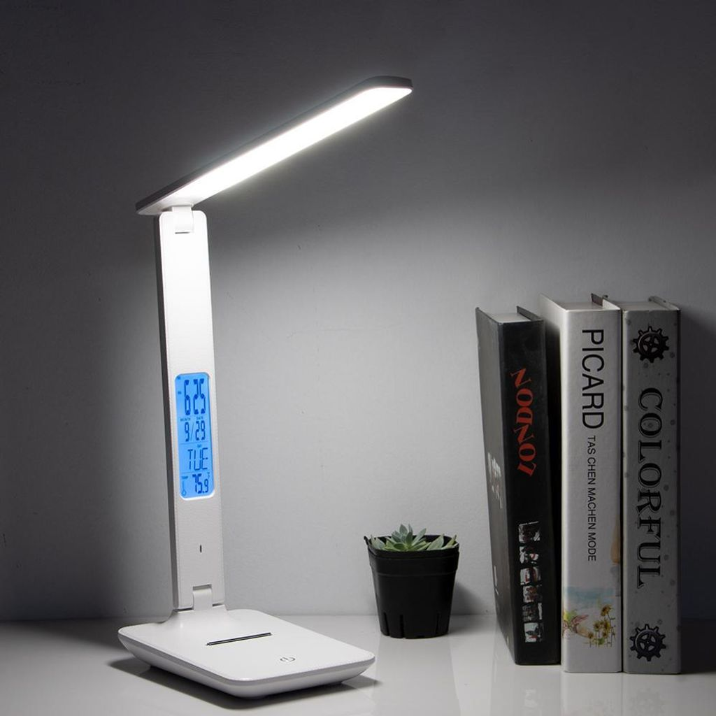 Smart LED Desk Lamp with Touch Control & Wireless Charging