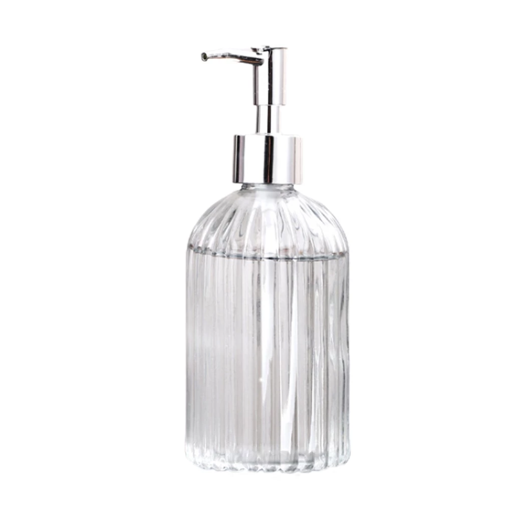 Elegant Refillable Soap Dispenser in Clear Glass - 400ml