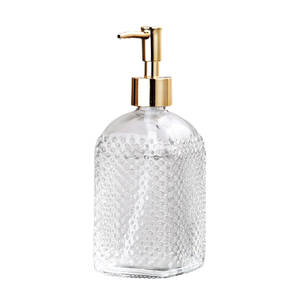 Elegant Refillable Soap Dispenser in Clear Glass - 400ml