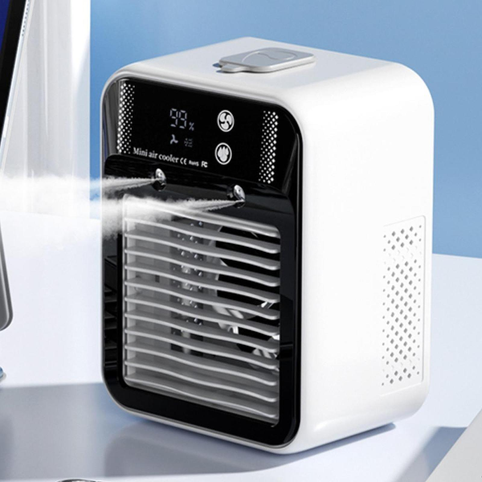 Compact Rechargeable Mist Fan with Adjustable Airflow