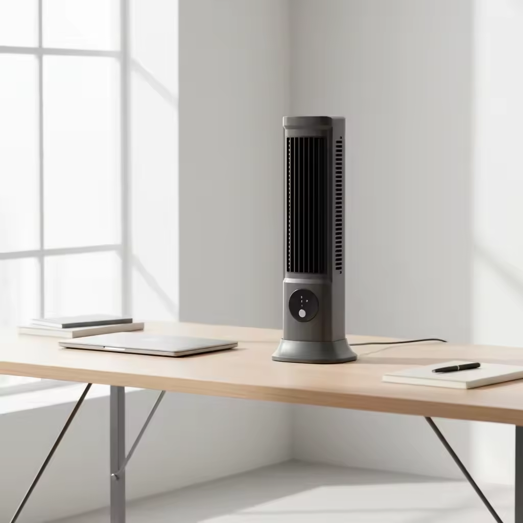 Portable Rechargeable Desk Fan with USB Power and 3 Speeds