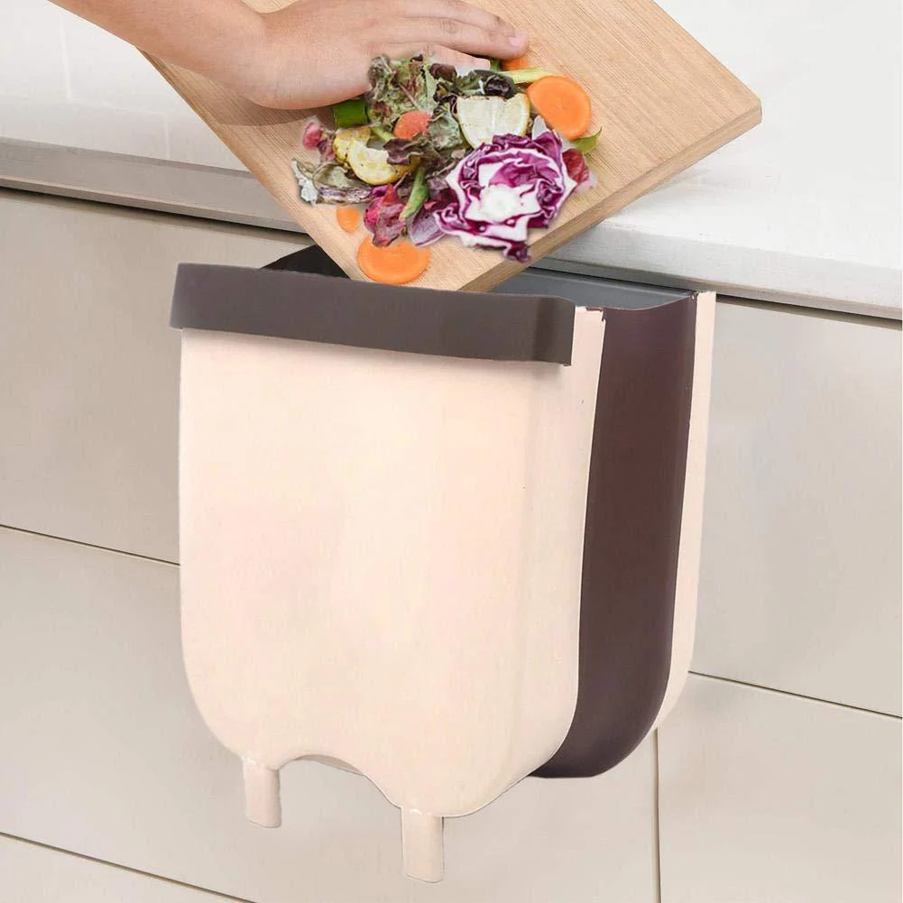Space-Saving Wall-Mounted Kitchen Waste Bin - 9L Capacity