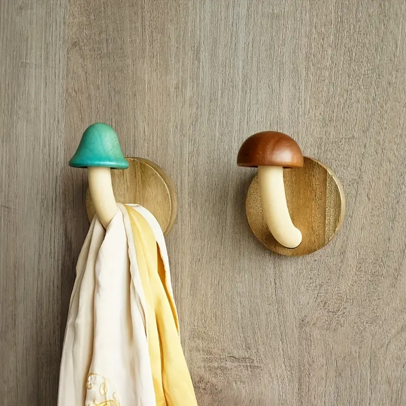 Nature-Inspired Wooden Hook Set for Stylish Organization