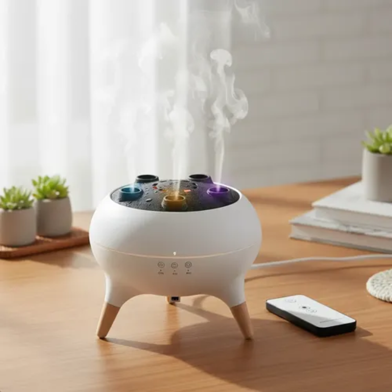 Serene Mist Humidifier & Aroma Diffuser with Colorful Glow