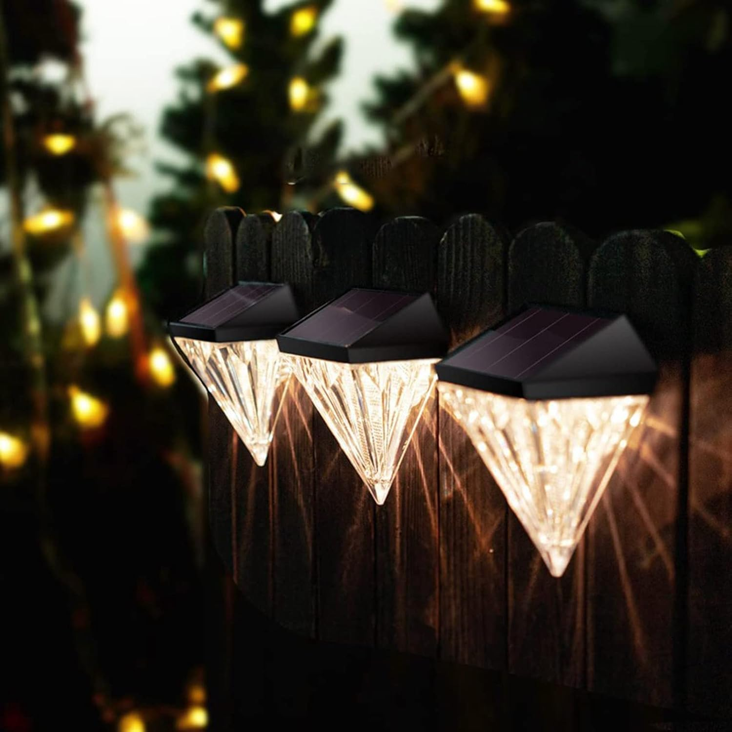 Elegant Solar-Powered Outdoor Lights for Fences and Gardens
