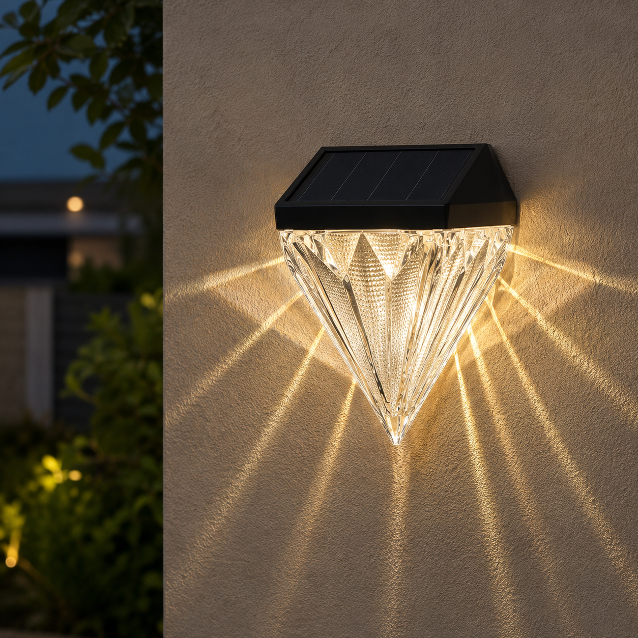Elegant Solar-Powered Outdoor Lights for Fences and Gardens