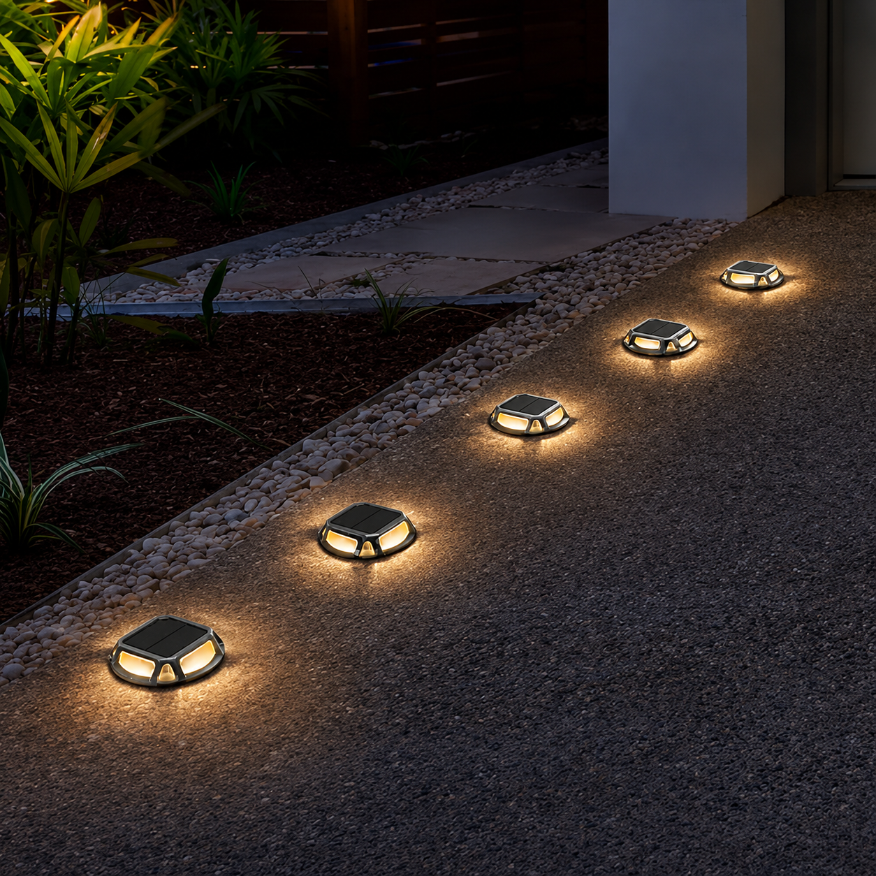Eco-Friendly Solar Pathway Light with 12 LEDs and Waterproof Design