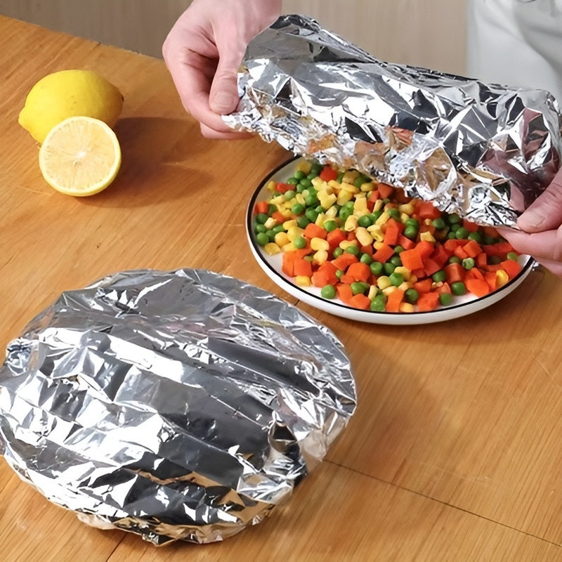 Temperature-Saving Food Cover with Insulated Aluminum Shield