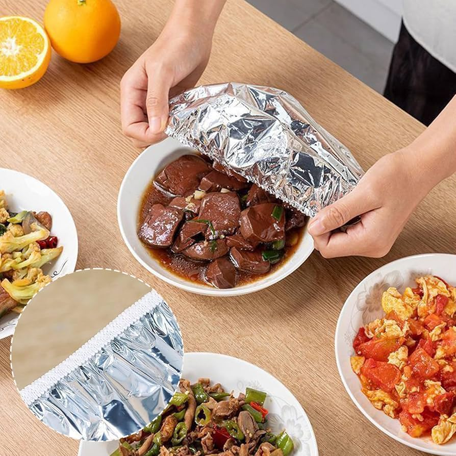 Temperature-Saving Food Cover with Insulated Aluminum Shield
