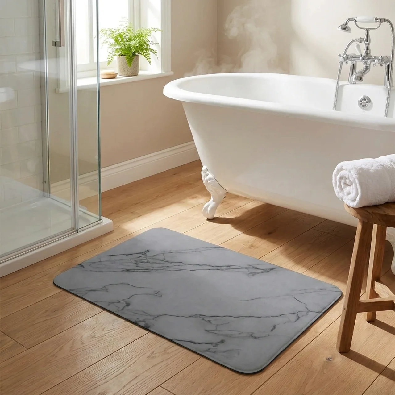 Quick-Dry Bathroom Floor Mat with Non-Slip Design