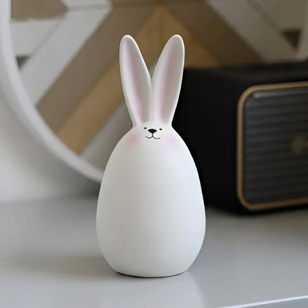 Elegantly Simple Ceramic Rabbit Figurine for Home Decor
