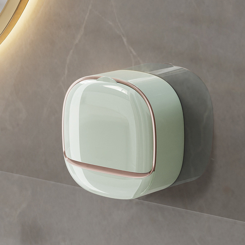 Stylish Wall-Mounted Soap Holder with Drainage System