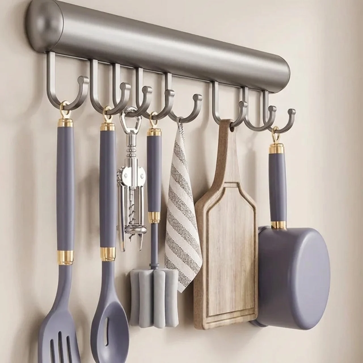 Multi-Purpose Wall Hook Organizer for Kitchen & Home