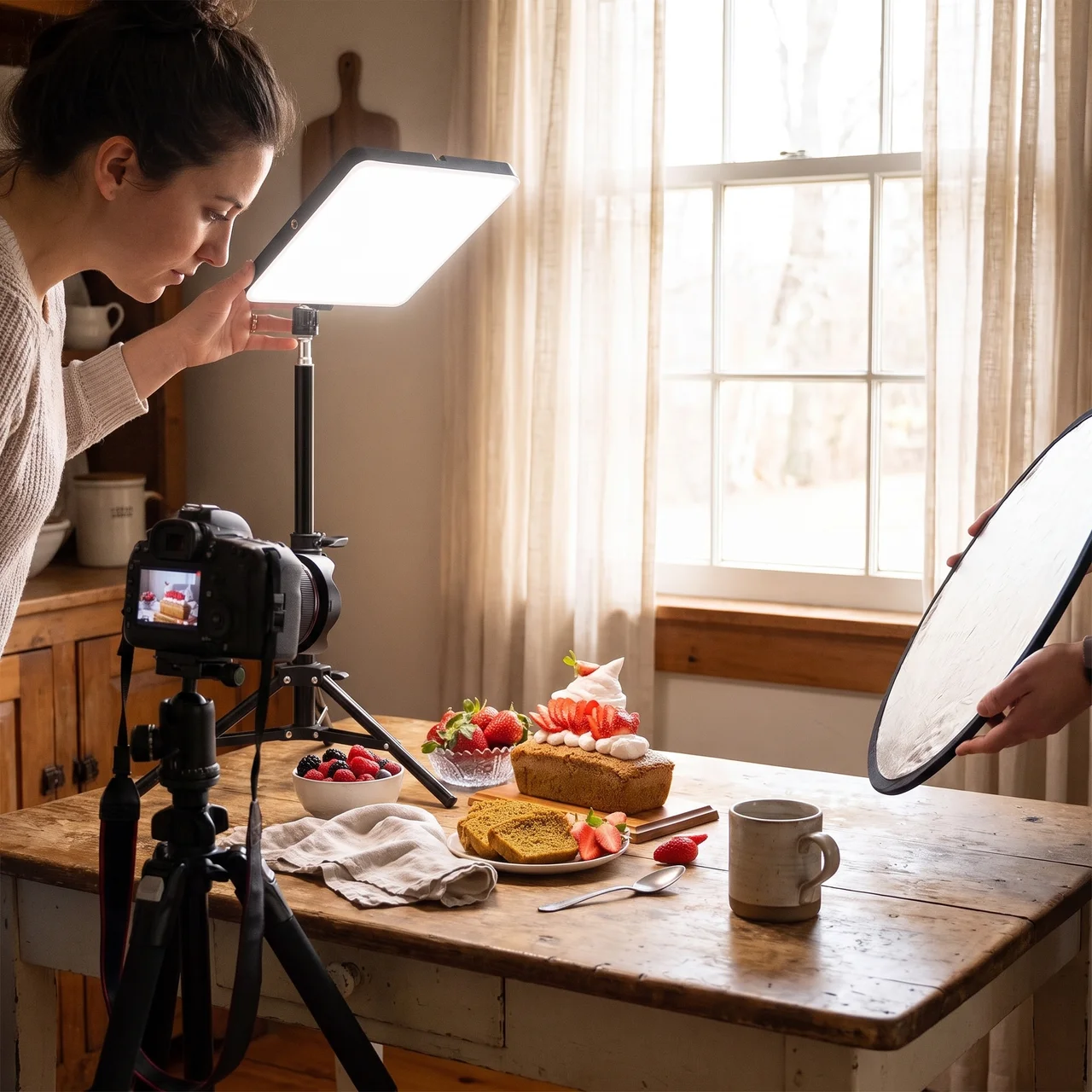 Versatile Photography Lighting Stand with Adjustable Height