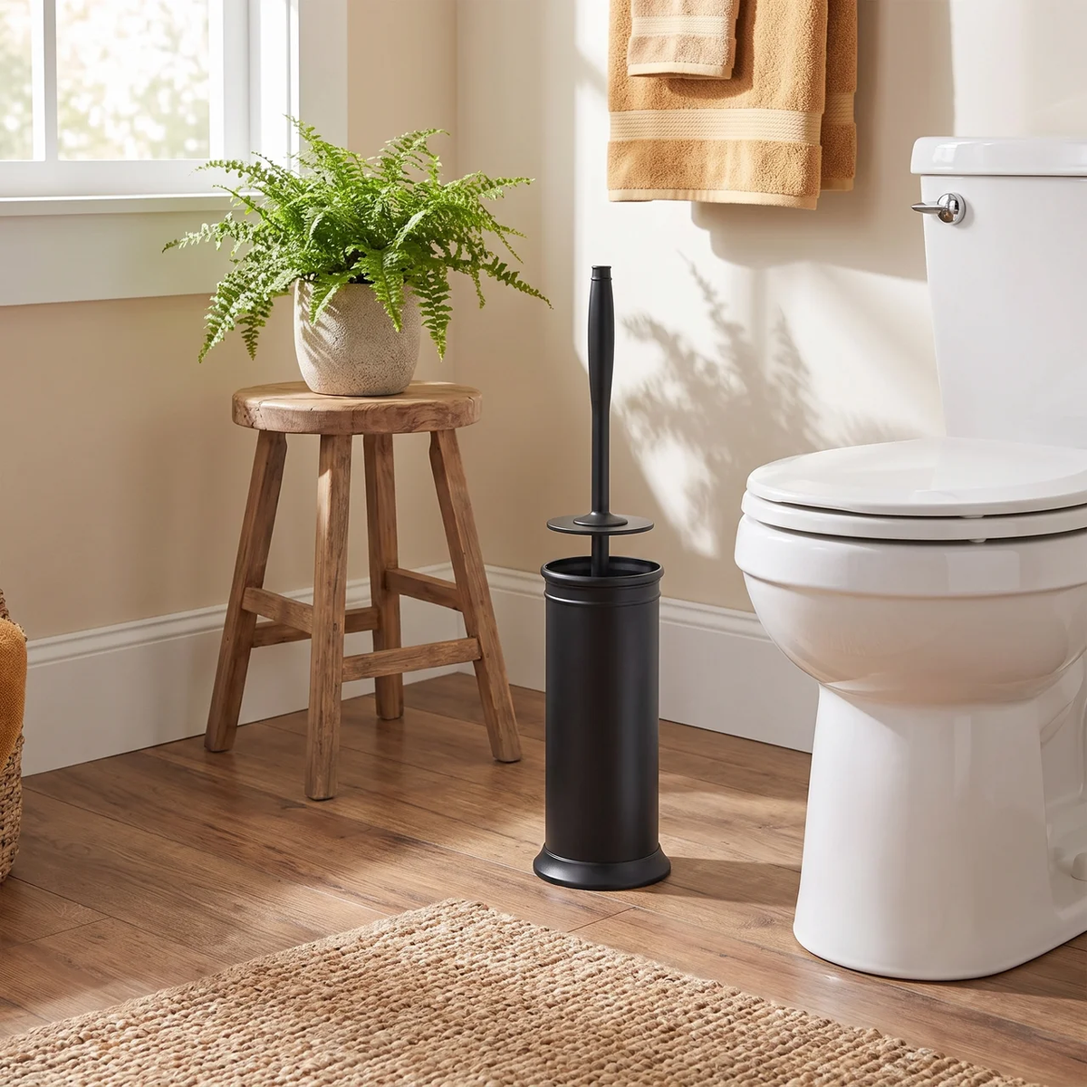 Ergonomic Toilet Cleaning Brush with Stylish Holder