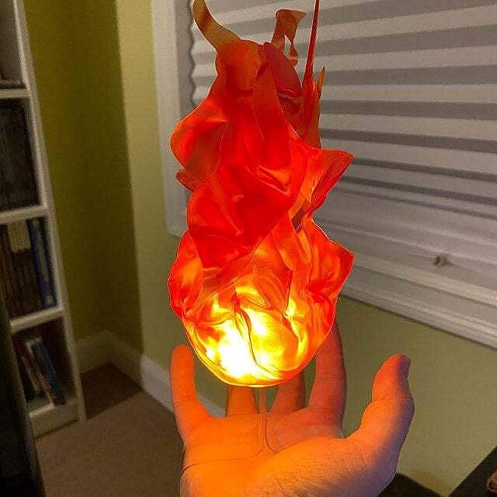 Illuminated Floating Flame Prop – Battery Operated Halloween Decor