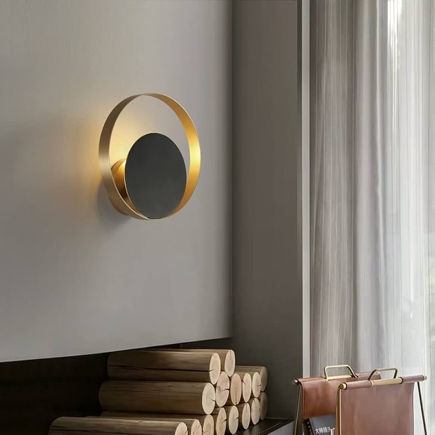Elegant Gold and Black Wall Sconce for Stylish Interiors