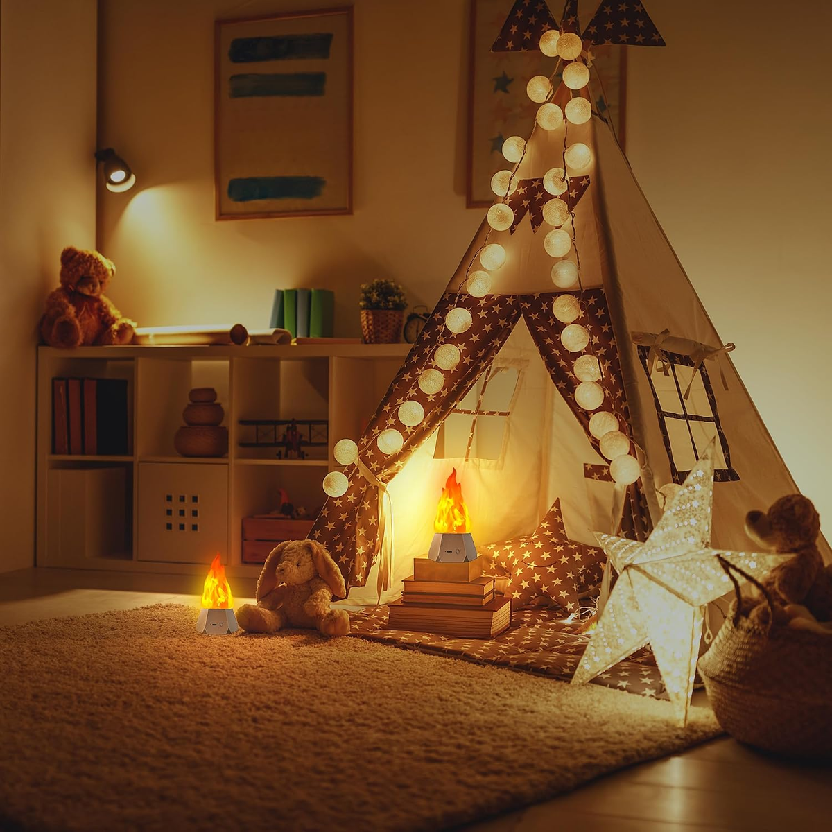 Mystic Glow Lantern - USB-Powered LED Flame Effect Light