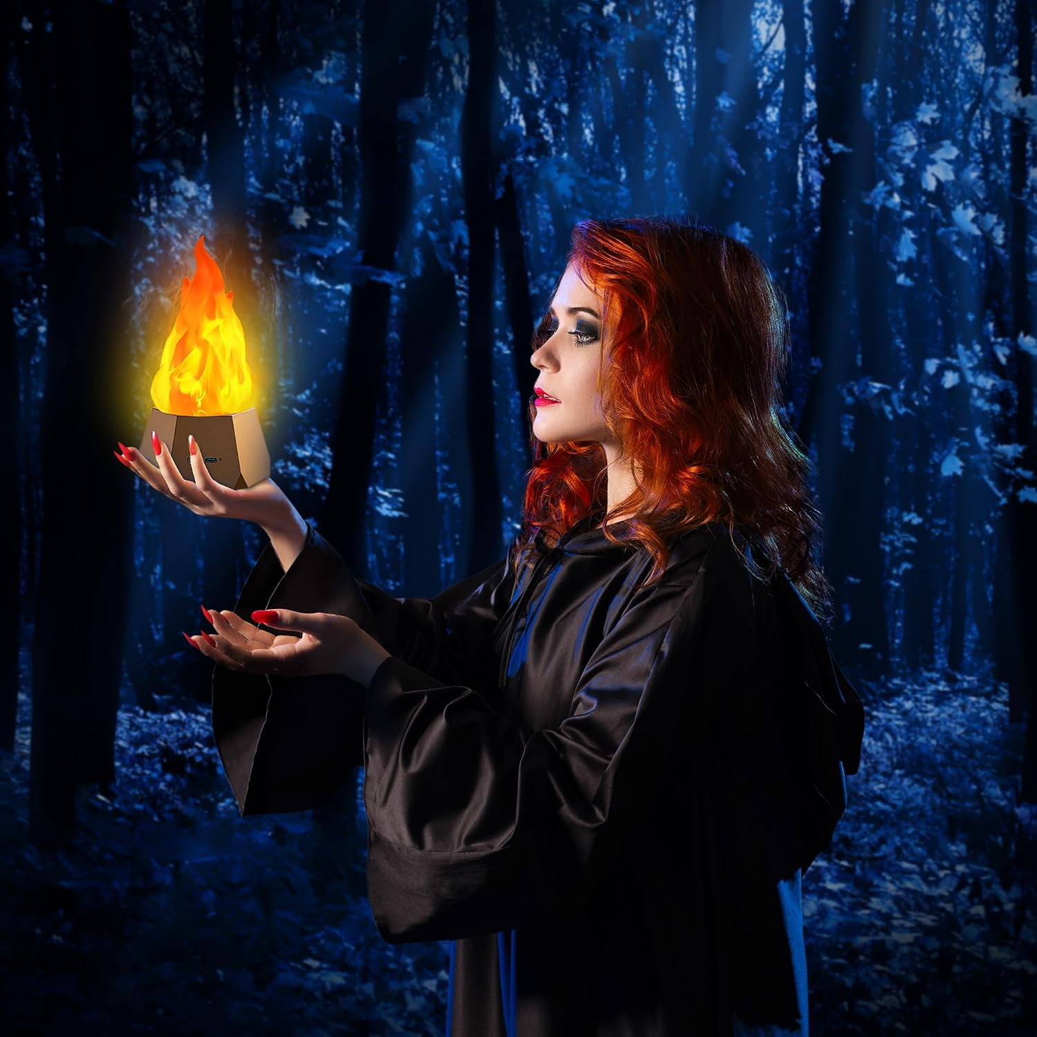 Mystic Glow Lantern - USB-Powered LED Flame Effect Light