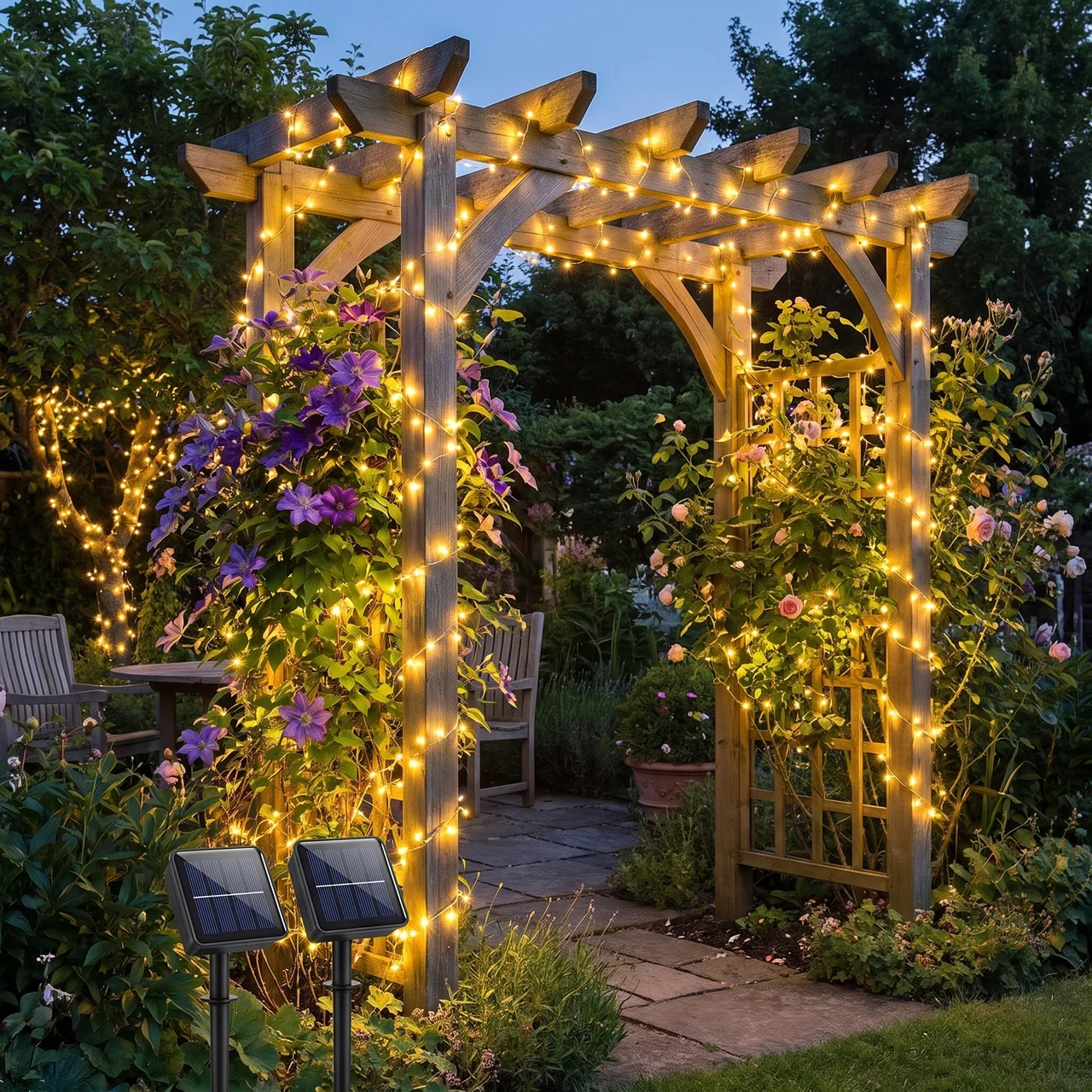Eco-Friendly Solar Fairy Lights with Flexible Design and Auto Sensor